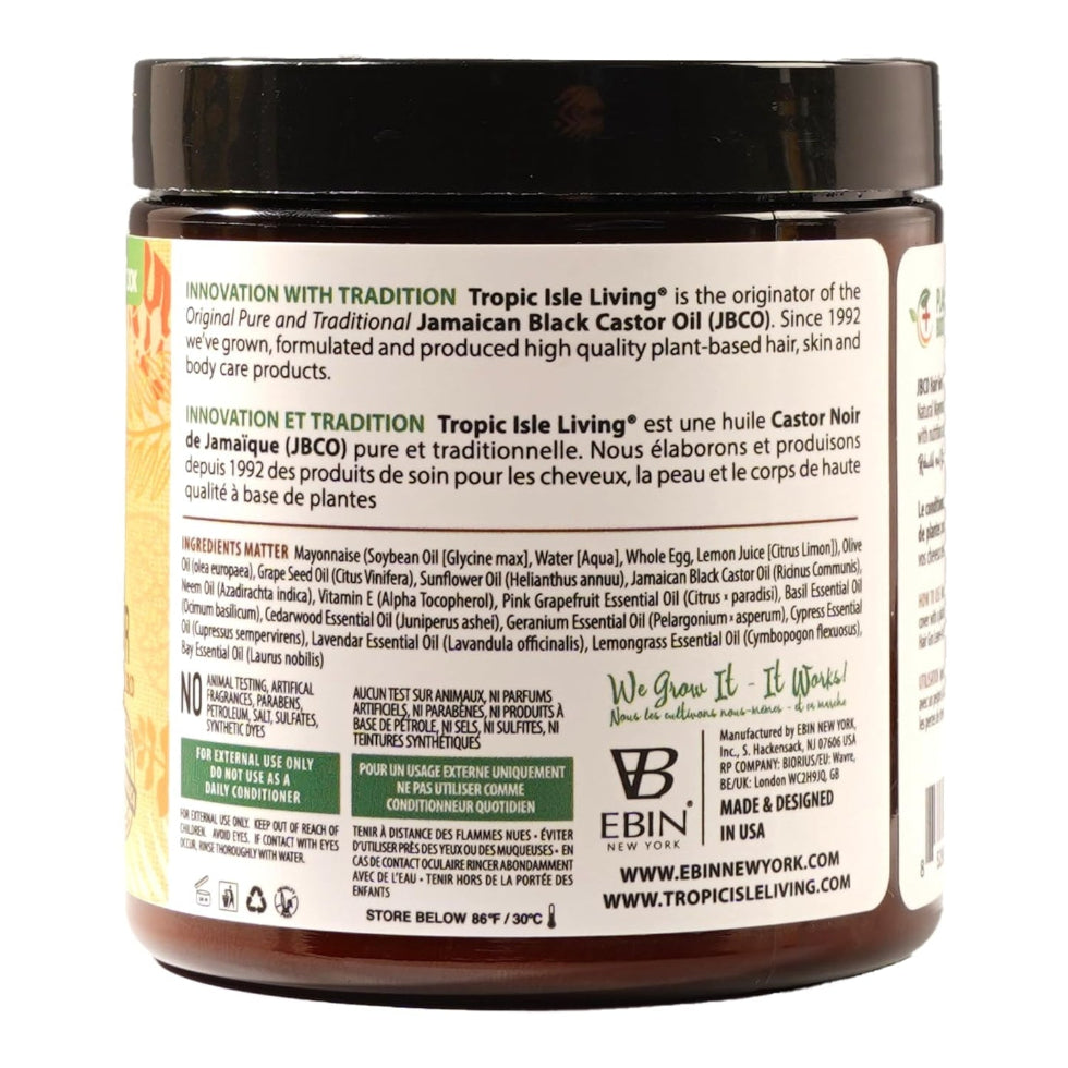 tropic isle hair gro protein conditioner 8oz for hair strengthening repair moisture balance and damage restoration care treatment