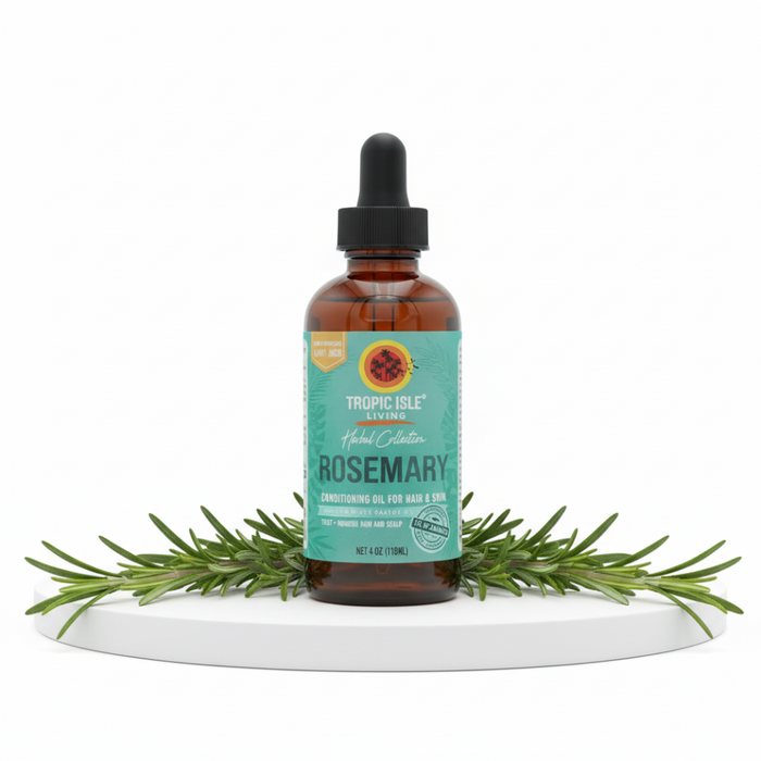 tropic isle rosemary jamaican black castor oil conditioning oil for hair strengthening scalp nourishment hydration and shine boost
