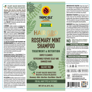 tropic isle rosemary mint shampoo for hair cleansing strengthening scalp refresh and moisture balance