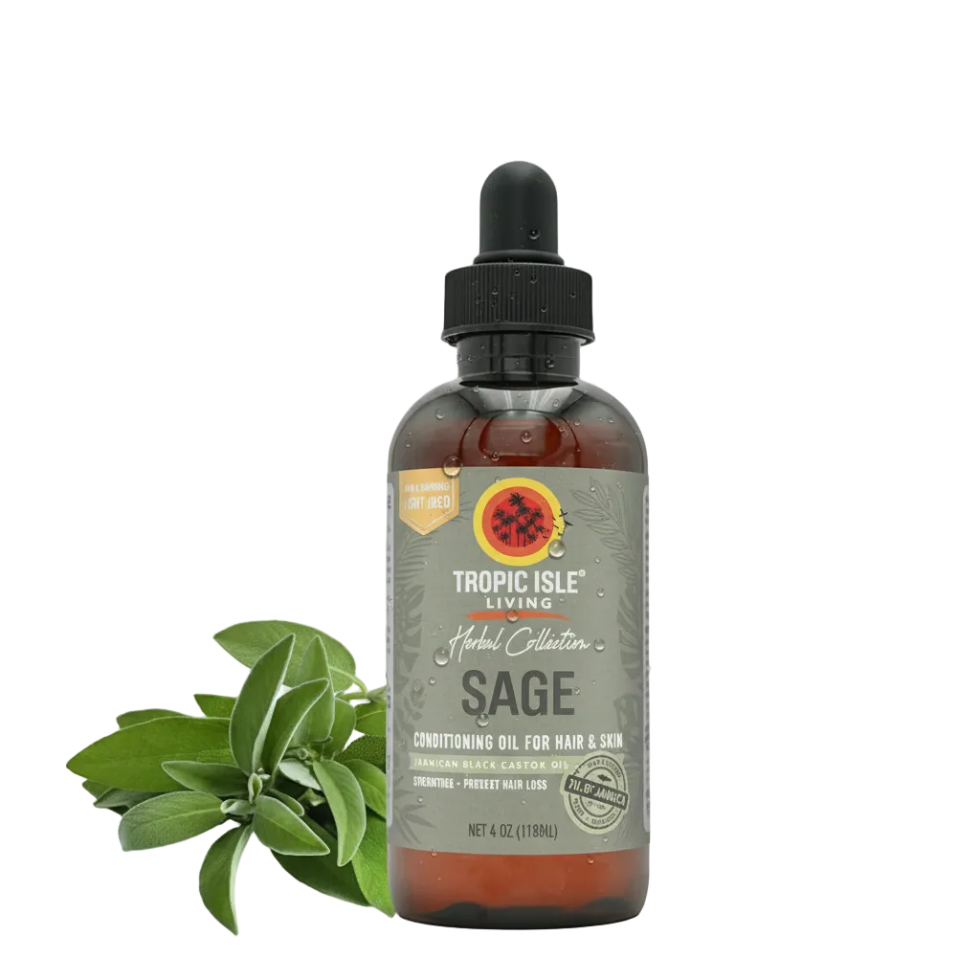 tropic isle sage jamaican black castor oil conditioning oil for hair strengthening scalp nourishment hydration and shine boost
