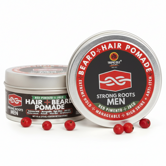 Tropic Isle Strong Roots Men Hair & Beard Pomade | Extreme Hold High Shine