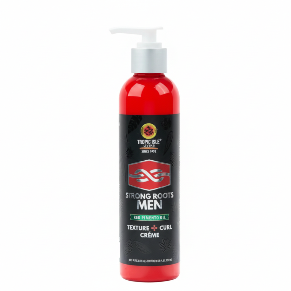 tropic isle strong roots texture and curl creme for men defines curls enhances texture and provides moisture and frizz control