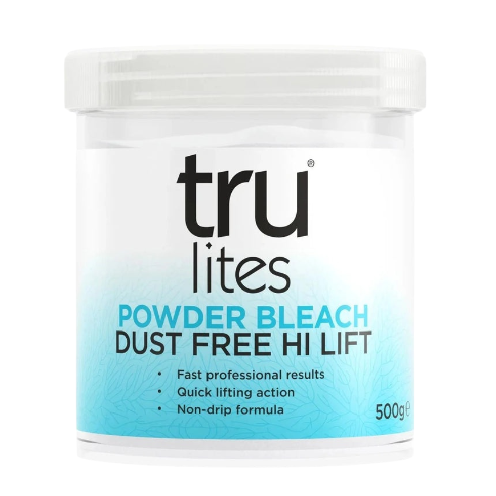 Trulites dust free hi lift powder bleach 500g professional hair lightening powder for highlights and bleaching