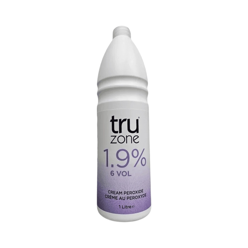 Truzone cream peroxide 1.9 percent 1000ml low volume developer for toning and color activation