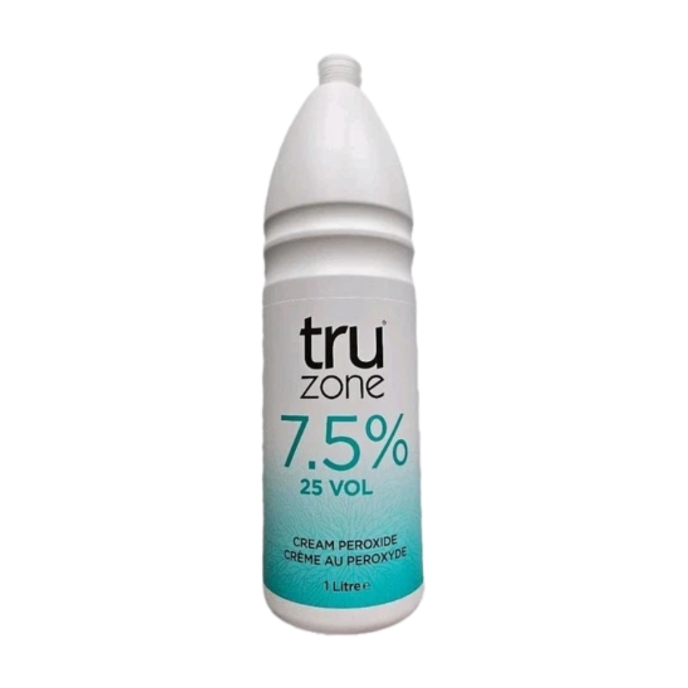 Truzone cream peroxide 7.5 percent 25 volume 1000ml hair developer for coloring and lightening