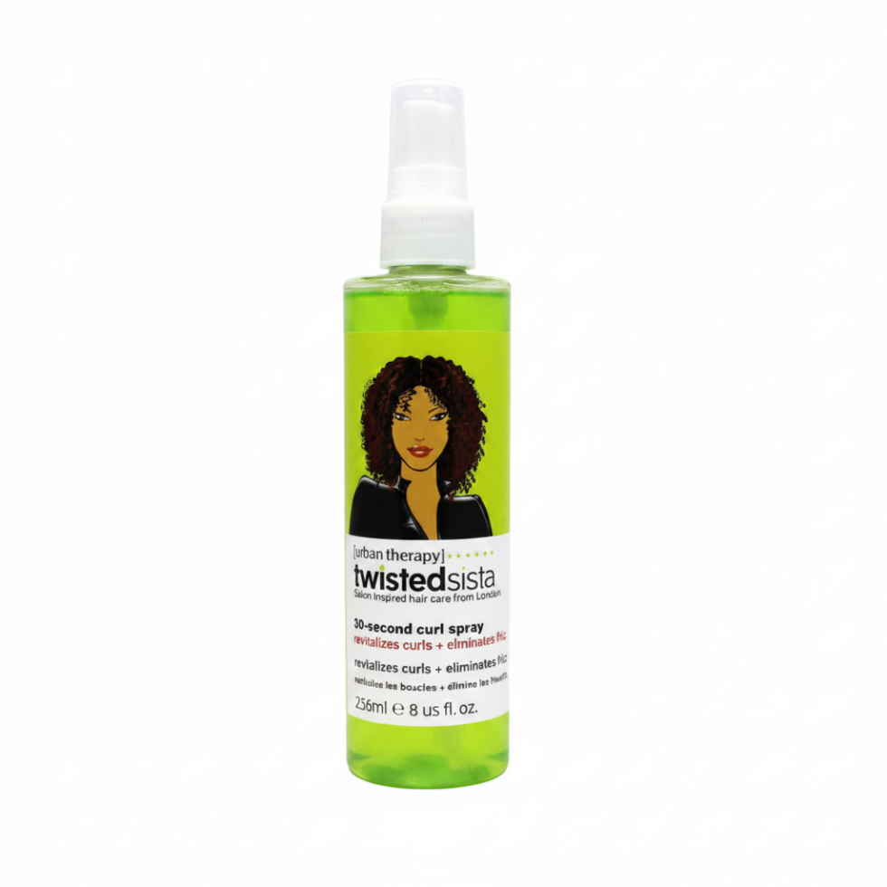 twisted sista 30 second curl spray revive define hydrate curls frizz control soft bouncy natural hair refresh