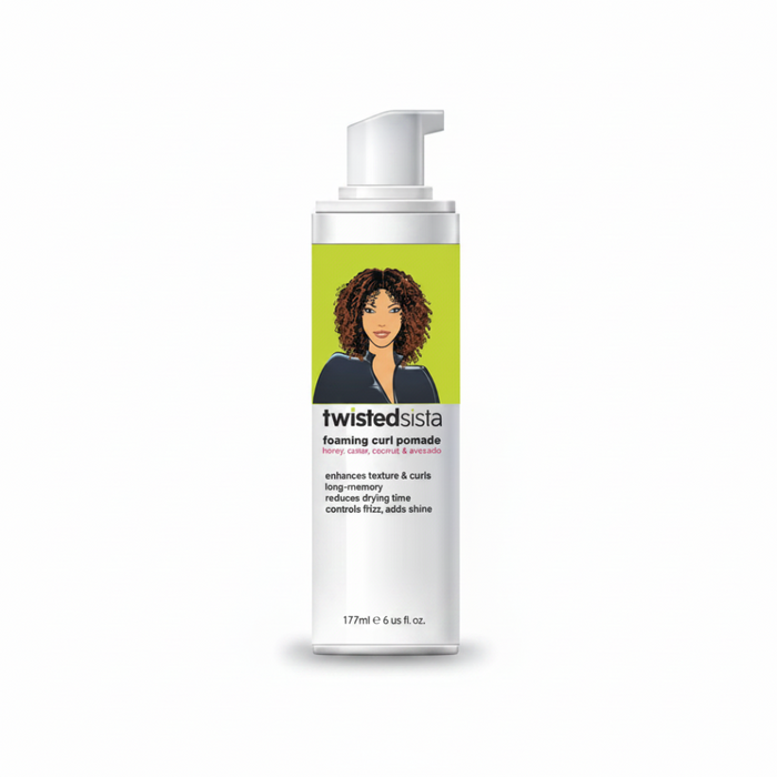 twisted sista foaming curl whip pomade define hydrate curls frizz control soft bouncy natural hair styling