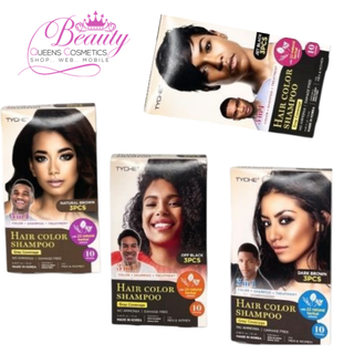 Tyche Hair Color Shampoo 3pc  3-in-1 Gray Coverage, Ammonia-Free