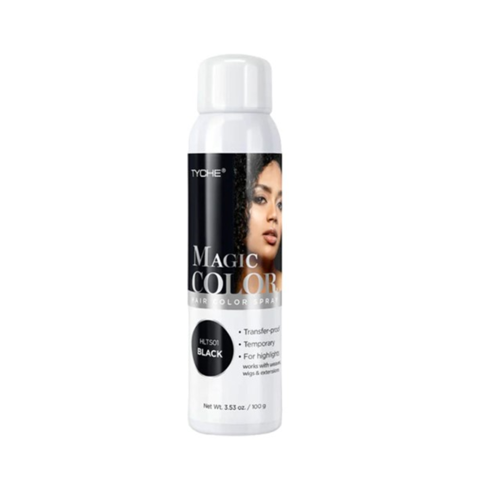 tyche hair color spray hlts01 black temporary instant hair color spray for quick washable styling and gray root coverage for events and fashion use