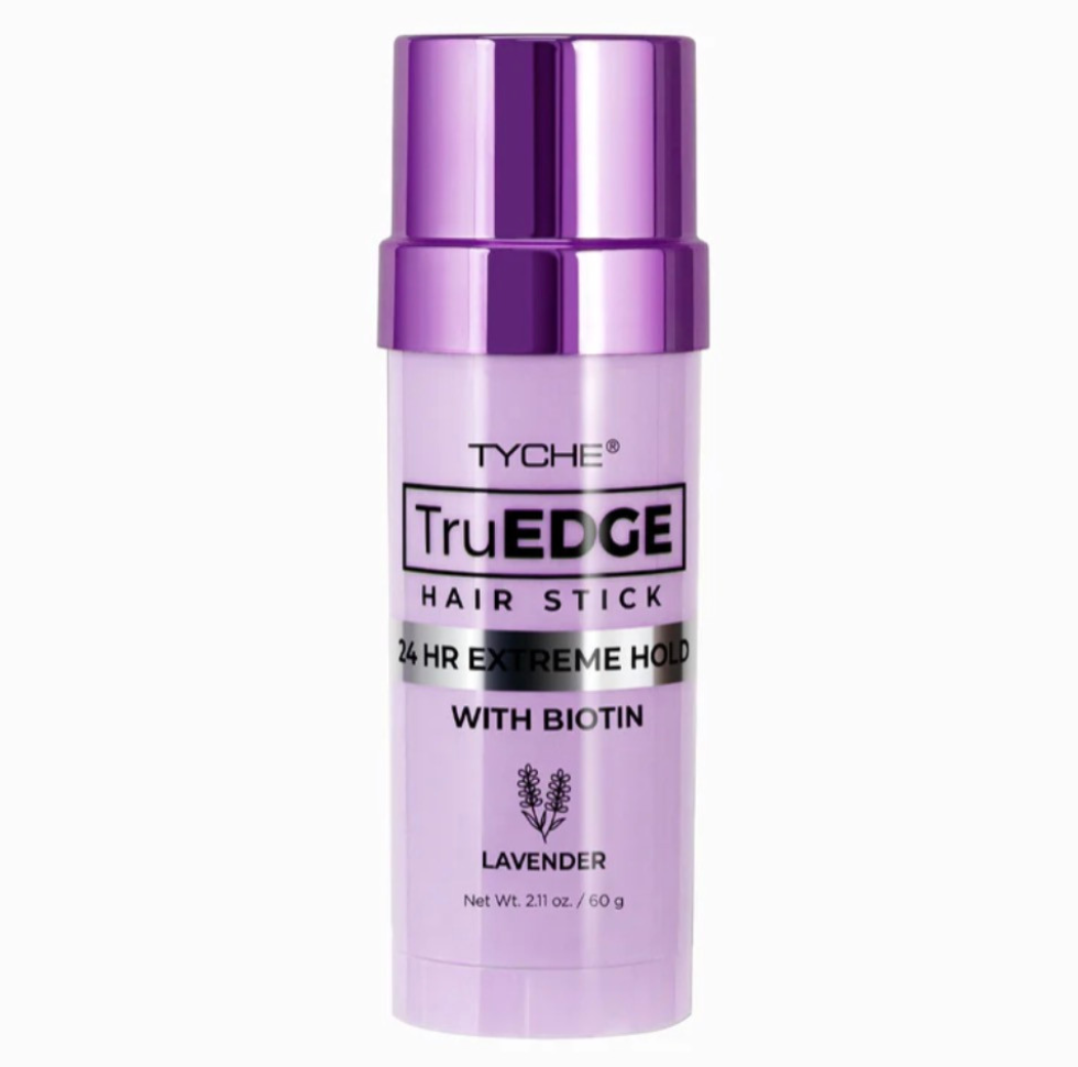 Tyche truedge hair stick lavender 60g 24hr extreme hold biotin edge control stick for smoothing flyaways sleek hair styling