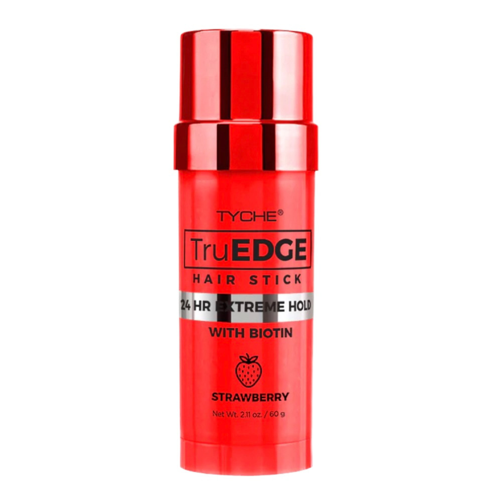 Tyche truedge hair stick strawberry 60g 24hr extreme hold biotin edge control stick for smoothing flyaways sleek hair styling