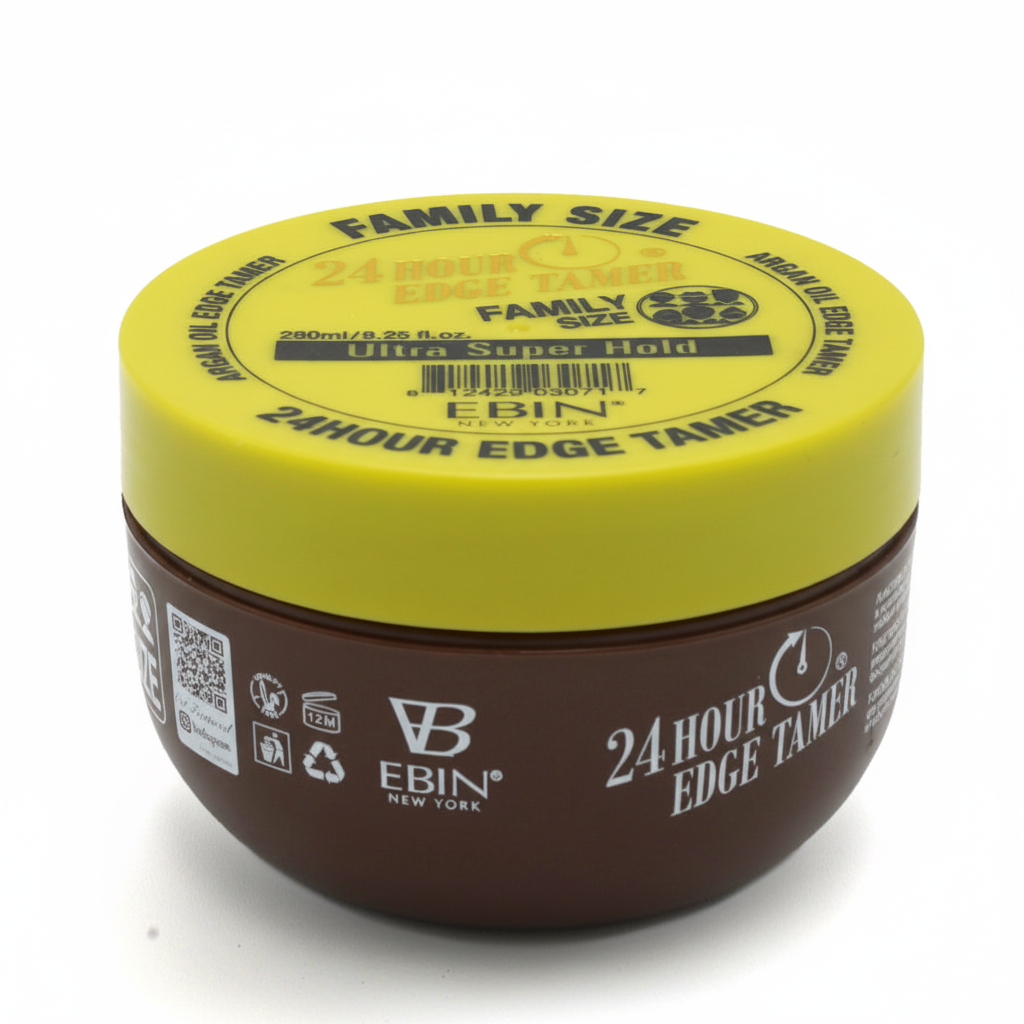 Ebin Argan Oil 24 Hour Edge Tamer Family Size | Ultra & Extreme Hold