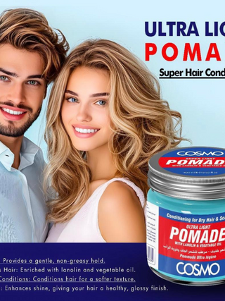 Cosmo Lanolin & Vegetable Oil Hair Pomade 450ml | Light Hold & Deep Moisture
