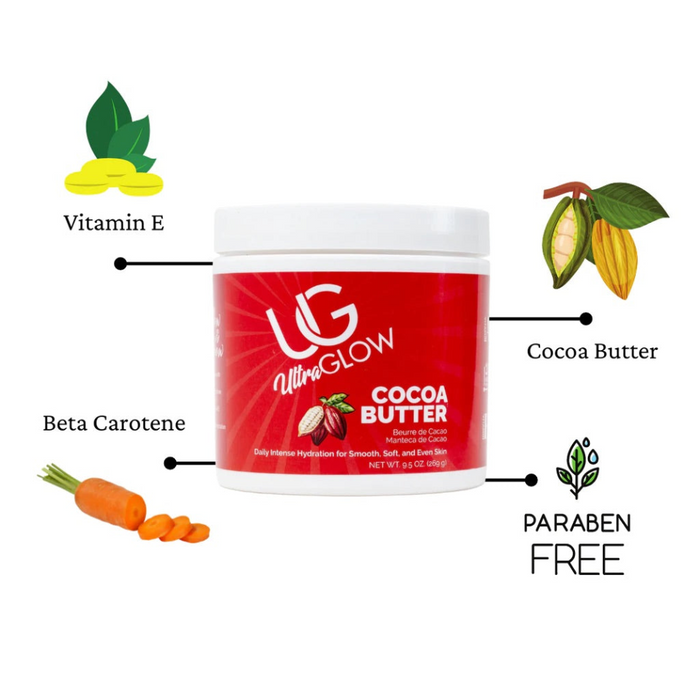 ultra glow cocoa butter cream intense hydration moisturizing skin care 9.5oz 269g
