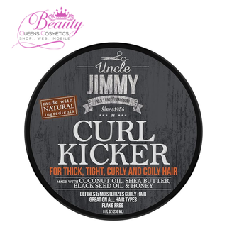 Uncle Jimmy Curl-Kicker Hair Cream 8oz | Medium Hold, Flake-Free Styling for Men