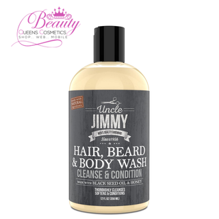 Uncle Jimmy Hair, Beard & Body Wash 12oz | Black Seed & Honey Cleanser
