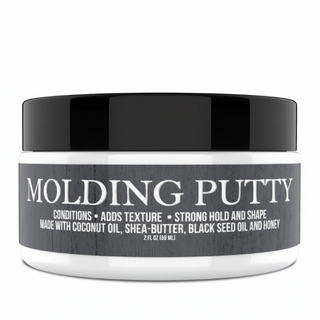 uncle jimmy molding putty 2oz strong hold texture black seed oil hair styling wax natural finish