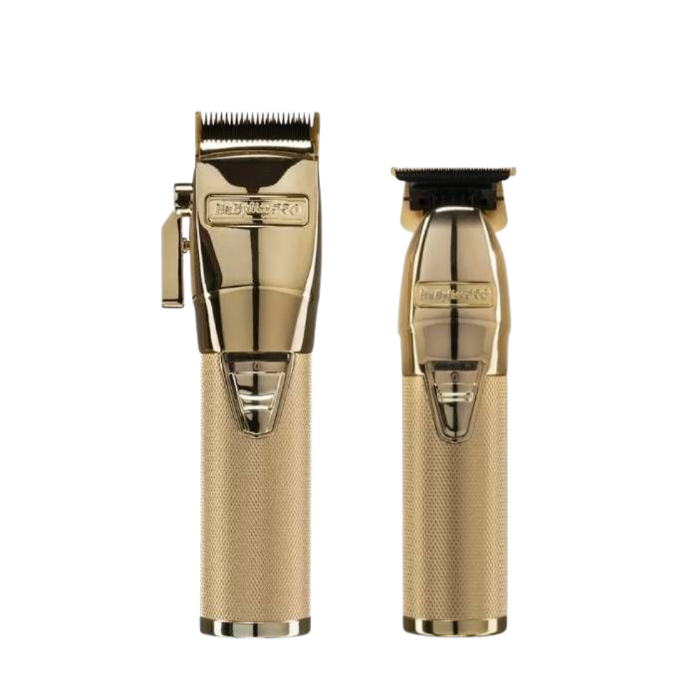 BaByliss Pro Gold Super Motor Clipper and Gold Super Motor Skeleton Trimmer