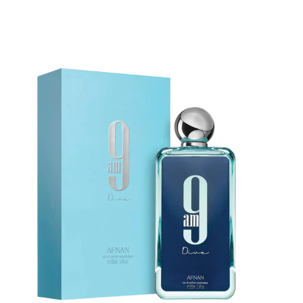 9AM Dive Eau de Parfum by Afnan for Men– 100ml  Fresh Aquatic & Citrus Perfume