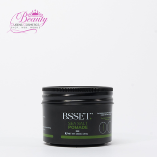 BSSET Sea Salt Pomade – Adds Volume, Texture & Matte Finish | Strong Hold & Natural Look – 100ml / 3.4oz