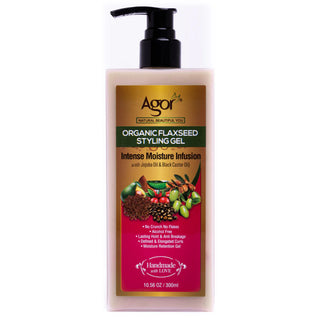 Agor Organic Flaxseed Styling Gel with jajoba oil & black caster oil -300ml/10.56 oz