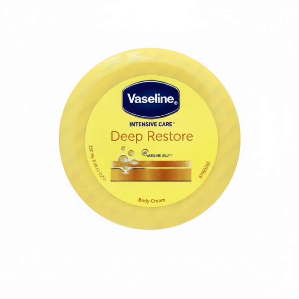 vaseline deep restore body cream 75ml intense moisture for dry rough skin repair and softness