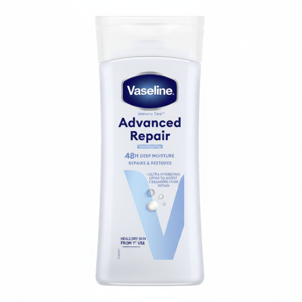vaseline intensive care advanced repair lotion 200ml fragrance free dry skin deep hydrating body lotion care