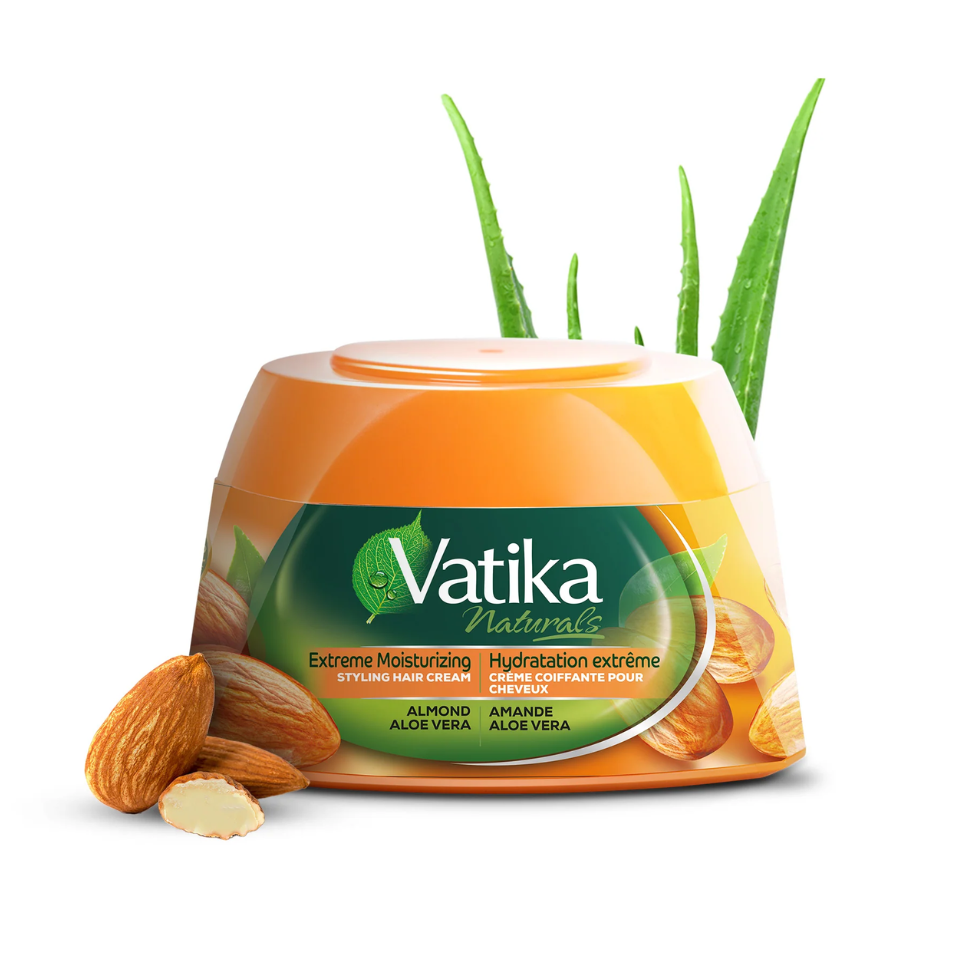 Vatika almond moisturizing hair cream 210ml for deep hydration smooth soft shiny healthy hair