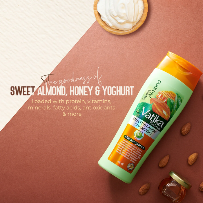 Vatika Naturals Sweet Almond Shampoo 400ml | Nourish &amp; Repair Hair