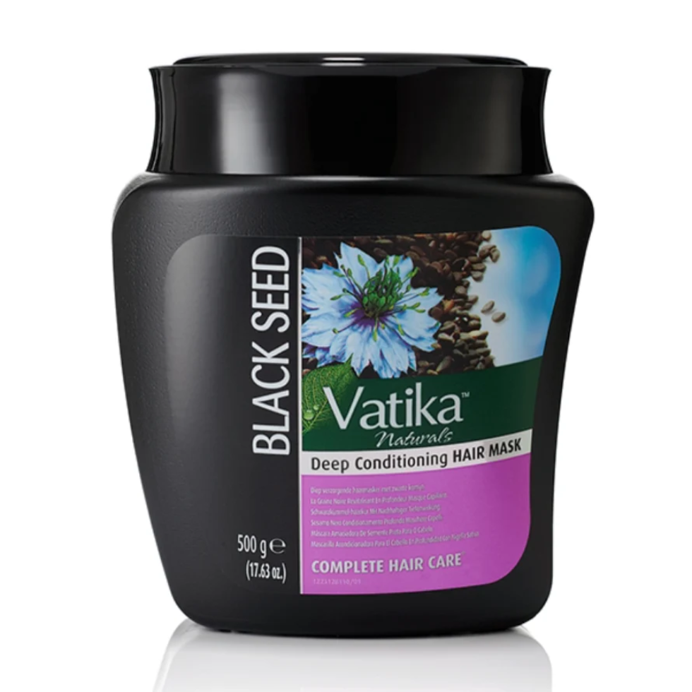 Vatika black seed hair mask 500g for deep conditioning repair smooth shiny frizz free healthy hair