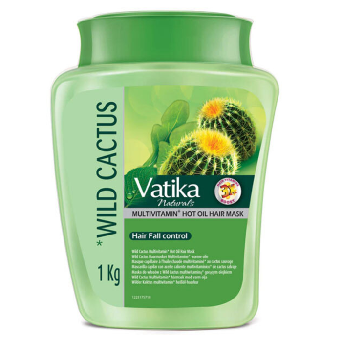 Vatika Naturals Wild Cactus Hair Mask 1kg | Hair Fall Control & Deep Repair