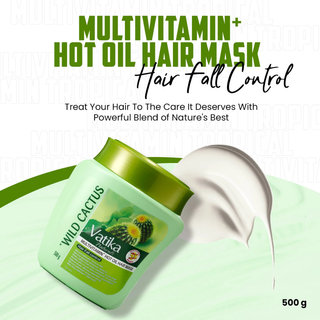 Vatika cactus hair mask for hair fall control deep nourishment soft shiny healthy hair
