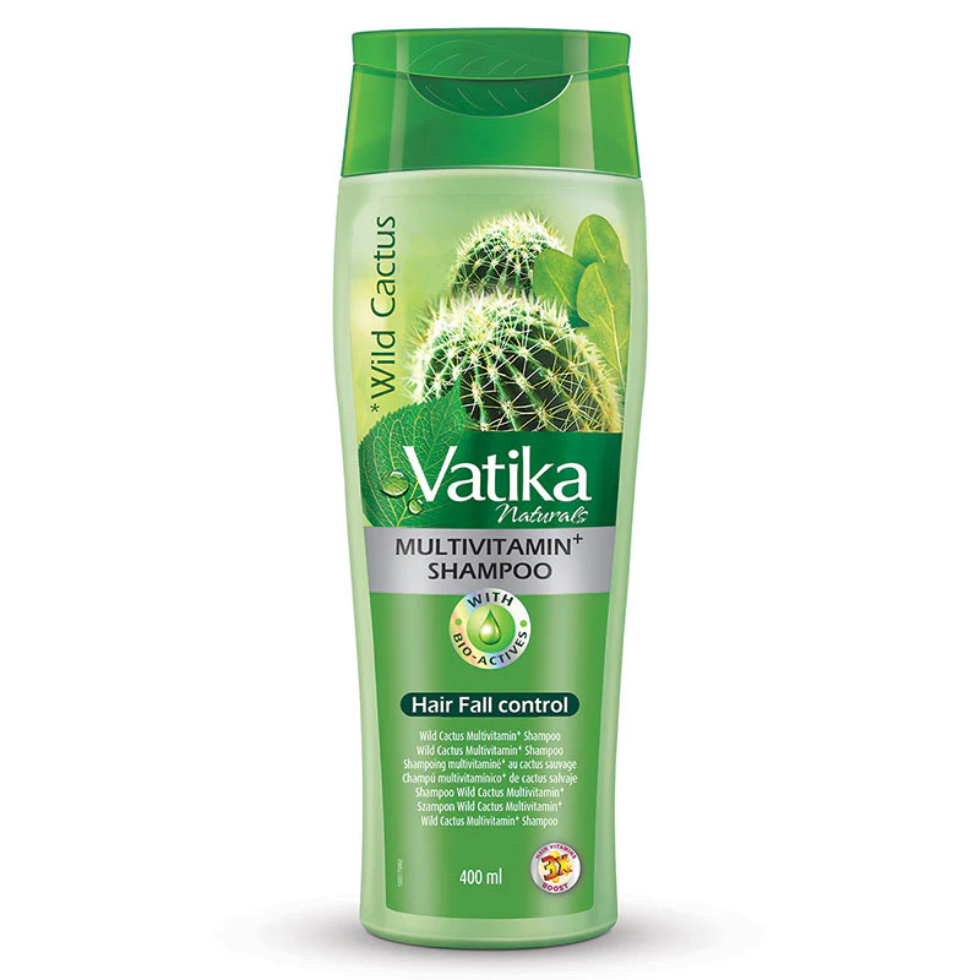 Vatika cactus multivitamin shampoo for hair fall control hydrated scalp soft healthy hair
