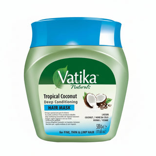 Vatika tropical coconut hair mask 500g for deep conditioning hydration soft smooth shiny frizz free hair