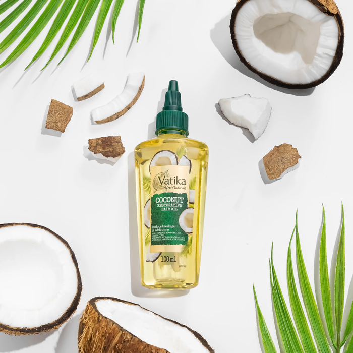 Vatika curls coconut hair oil 100ml for hydration strength frizz control smooth shiny healthy hair