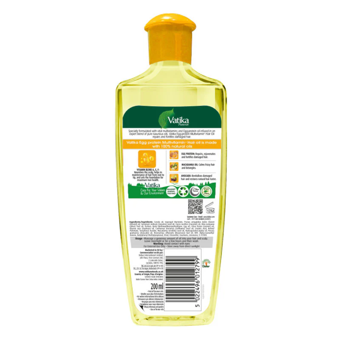 Vatika egg protein hair oil for strengthening soft smooth shiny healthy hair
