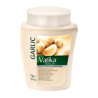Vatika garlic deep conditioning hair mask 1kg for hair repair strong smooth shiny healthy hair growth