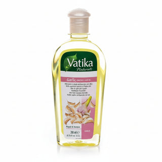 Vatika garlic enriched hair oil 200ml for hair fall control strong smooth shiny healthy hair growth	