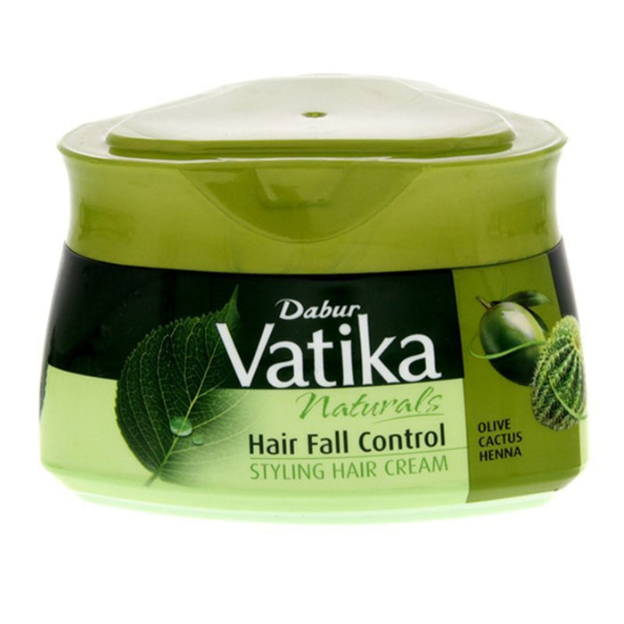 Vatika olive cactus henna hair fall control styling cream 140ml for strong smooth shiny styled hair reduced breakage