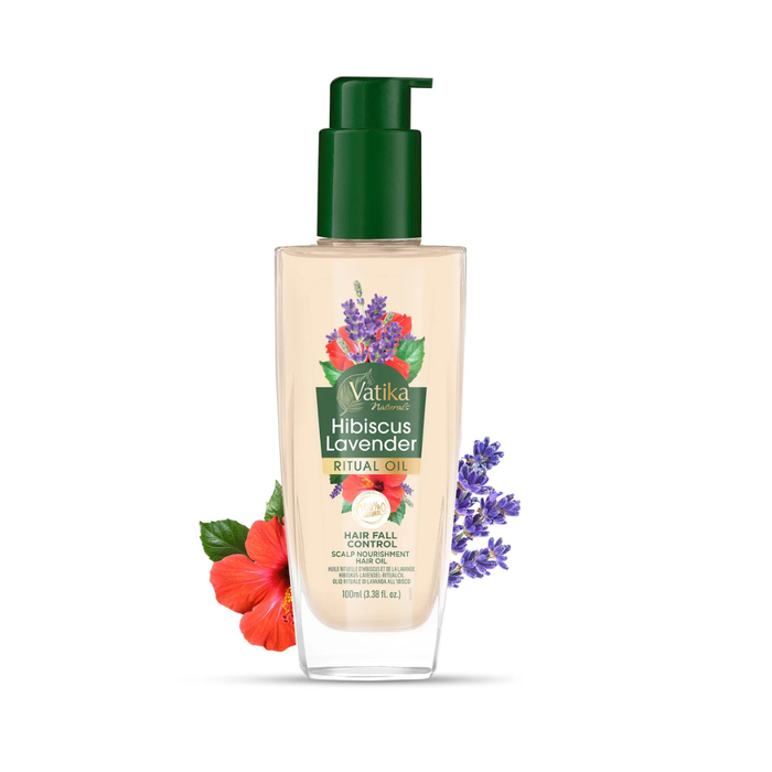 Vatika hibiscus lavender hair oil for nourishing strengthening smooth shiny healthy hair