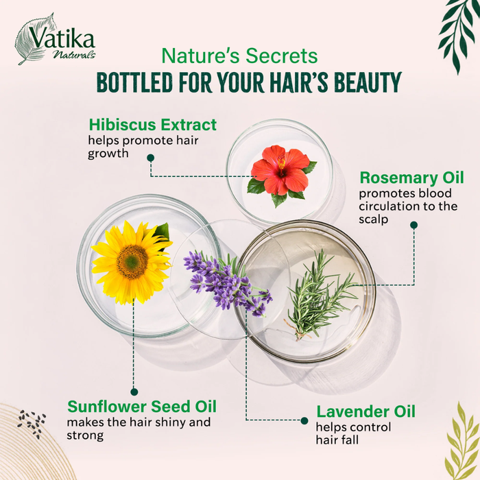 Vatika hibiscus lavender hair oil for nourishing strengthening smooth shiny healthy hair