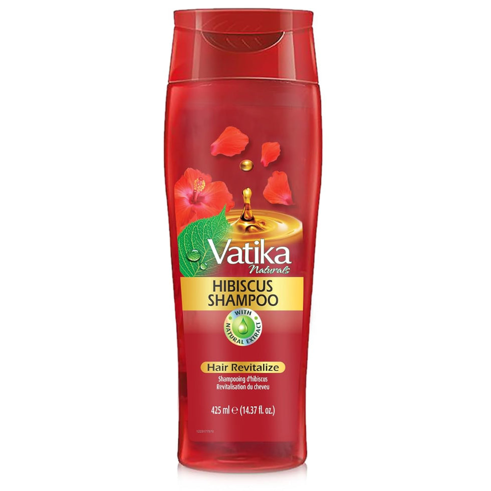 Vatika hibiscus oil shampoo 425ml for strengthening nourishing and smooth shiny healthy hair