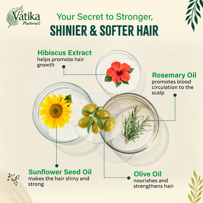 Vatika hibiscus olive hair oil for nourishing strengthening thicker smooth shiny healthy hair