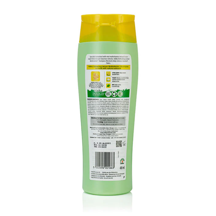 Vatika Naturals Refreshing Lemon Shampoo 400ml | Dandruff Control & Fresh Hair