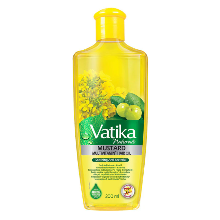 Vatika mustard multivitamin hair oil for hair growth dandruff control and strong shiny healthy hair
