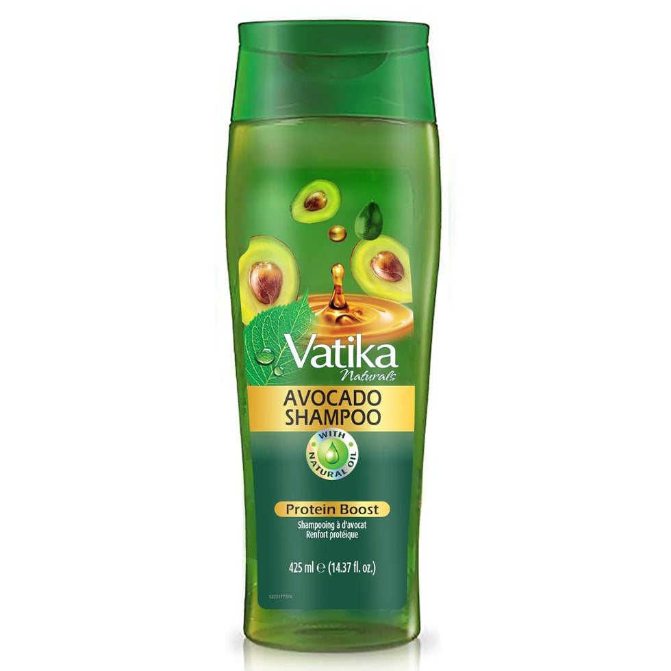Vatika Naturals avocado oil shampoo 425ml for detoxifying scalp and nourishing smooth healthy hair
