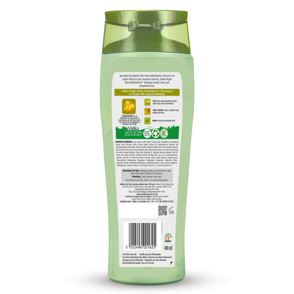 Vatika olive multivitamin shampoo for smooth frizz free soft shiny healthy hair
