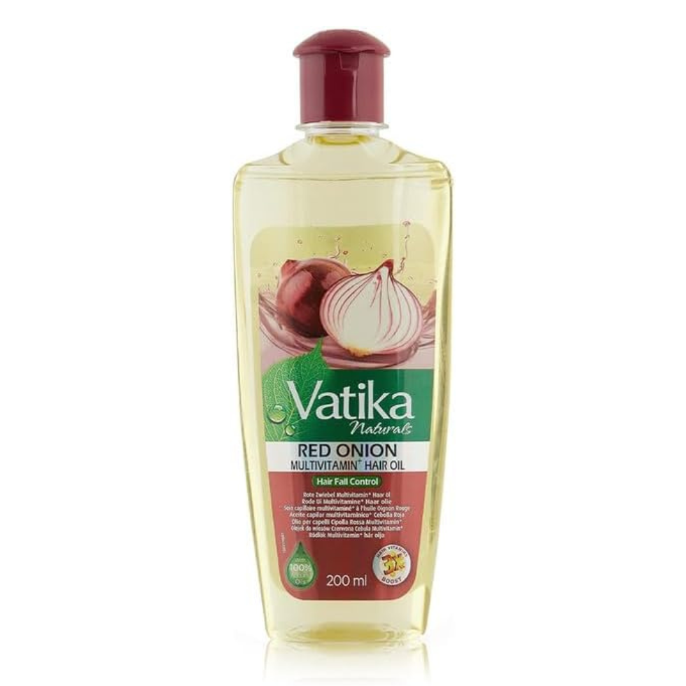 Vatika red onion multivitamin hair oil 200ml for hair growth strong thick shiny healthy hair fall control
