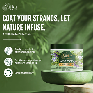 Vatika rosemary hair mask 300ml for deep hydration strength smooth shiny healthy hair