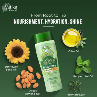 Vatika rosemary shampoo 425ml for strengthening refreshing smooth shiny healthy hair